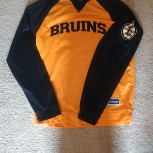 Reebok Bruins Black and Orange Jersey Men's Sz Med